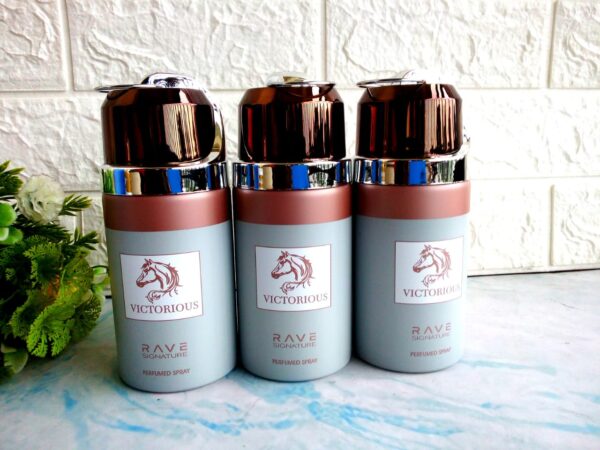 Rave Body Spray, 250ml, Aviator Silver, Ascent, Marconi Black Intense, Club De Sport, Envoy, Bleu Forever, Vintage Eris, Hunter, Talent Homme, Modern Woman, Nice Girl, Victorious