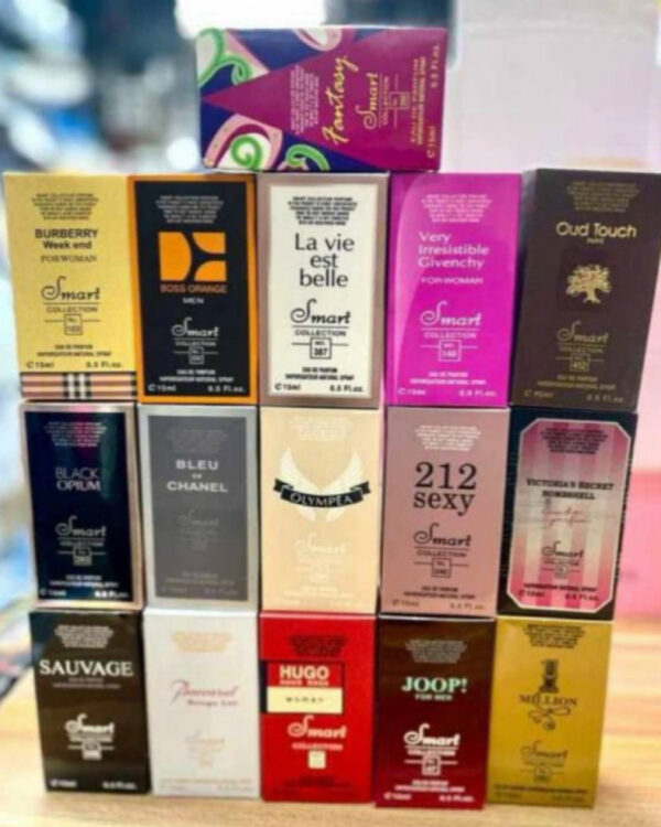 Smart Collection Mini Perfumes,15ml, CK one, Black Opium, Flora Gucci, Olympea, Evidence, Cool water, La vie, Alien, Polo Blue, Vsb, 1 million, Tomford, Terre d, Pure Xs, Black Xs, Versace Eros, Fantasy, Bacarrat Roouge 540, La petite, Diesel Only, Victoria secret bombshell