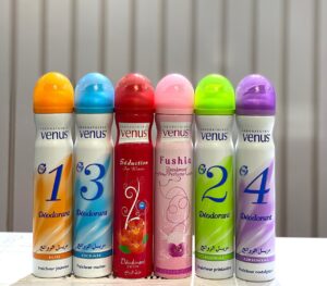 Venus Deodorant Body Sprays - 1-Fun, 2-Floral, 3-Ocean, 4-Oriental, Fushia, Seduction,Cotton and Dry, Tropical Paradise